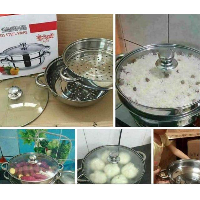 Nồi hấp 2 tầng cỡ 28cm