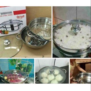 Nồi hấp 2 tầng cỡ 28cm