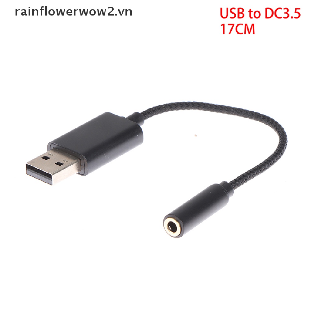 Giắc Cắm Chuyển Đổi Âm Thanh USB Sang 3.5mm 2 Trong 1 Cho PC / Laptop