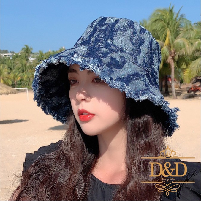 Mũ nón vành, tai bèo nữ vải denim thời trang