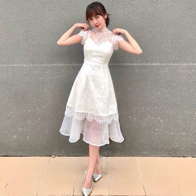 Đầm dự tiệc ren đuôi cá sang trọng quý phái kèm ảnh thật