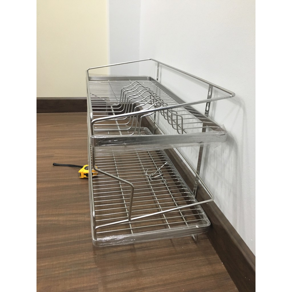 Kệ chén treo 2 tầng inox 304 cực dày