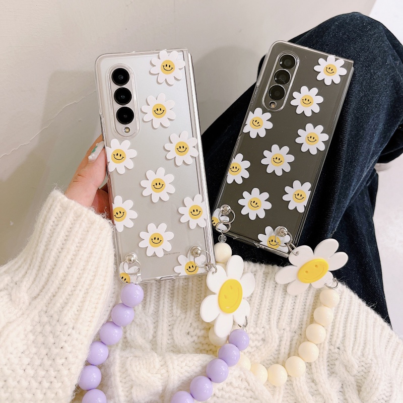 Ốp Điện Thoại Cứng Chống Sốc Có Giá Đỡ Hình Hoa Hướng Dương Cho Samsung Galaxy Z Fold 3 5G