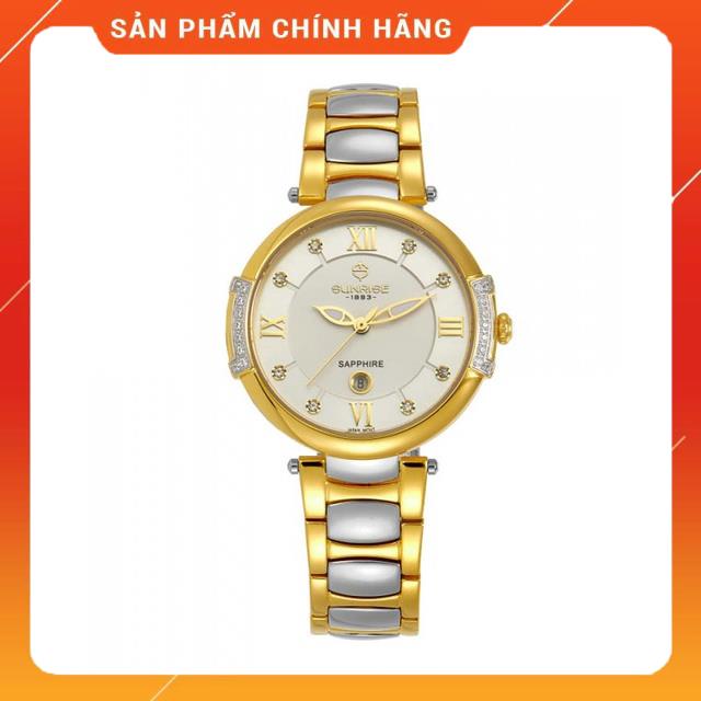 Đồng hồ nữ SUNRISE 9801AA Sang trọng đẳng cấp Kính Sapphire chống xước chống nước tu