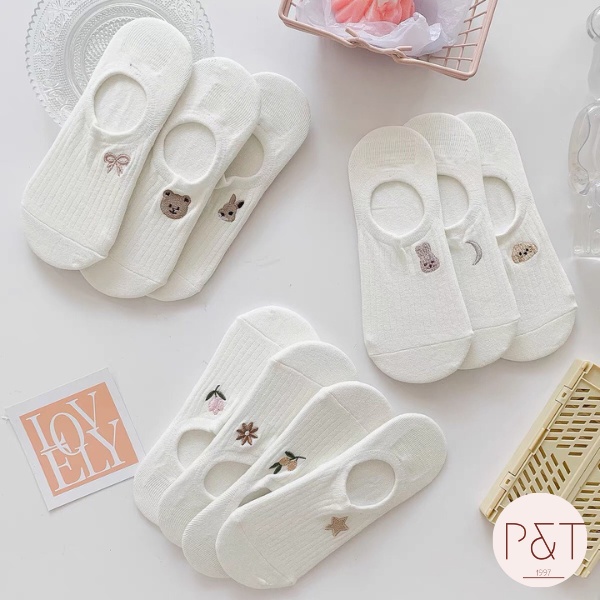 Sét tất nữ 10c lolita cute chất liệu vải Hàn co giãn bốn chiều phong cách Vintage Hàn Quốc