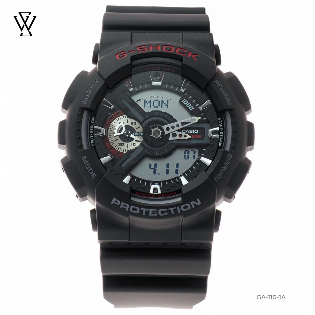 Đồng Hồ Điện Tử Nam Casio G-Shock WATCHSTORE GA-110-1ADR Thiết Kế Mặt Kính Khoáng Tròn 51mm, Vỏ Và Dây Nhựa Bền Bỉ