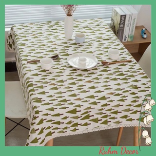Khăn trải bàn đẹp Mary Texco handmade - họa tiết Cây thông KB-D07