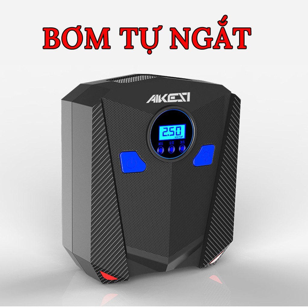 Máy hút bụi kèm bơm lốp ô tô siêu khỏe 120w chính hãng Aikesi, kiểm tra áp suất lốp, màn hình điện tử