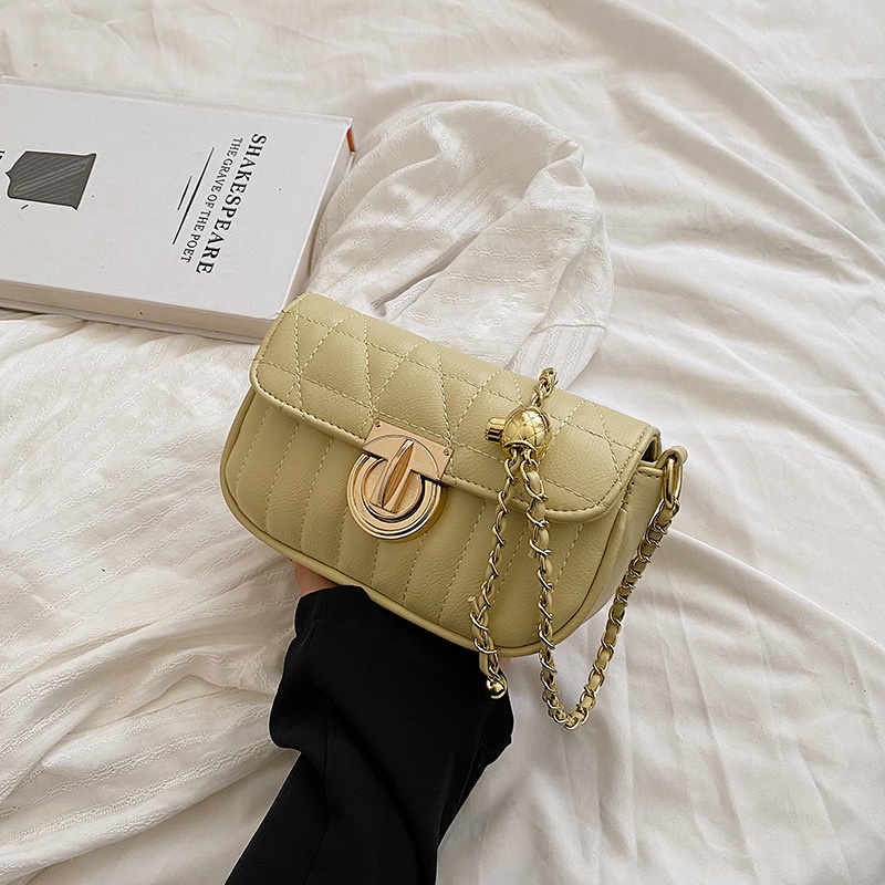 Túi đeo vai IELGY dáng vuông cỡ nhỏ phối dây xích thời trang cho nữ