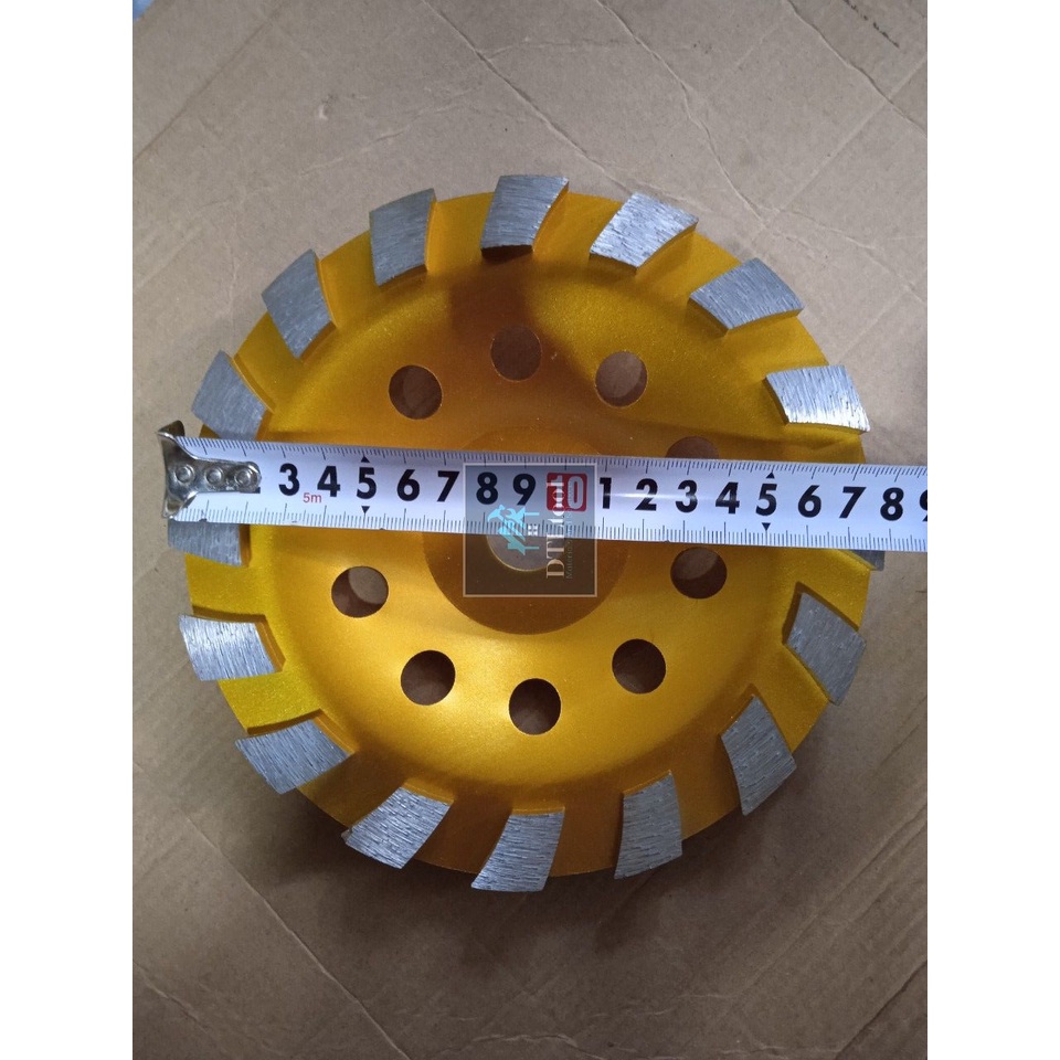 Đĩa mài bê tông đường kính D100 - D180mm. Đá mài phá mặt nền, mài vệ sinh bể mặt bê tông. Bát sắt  D125mm - Đỏ