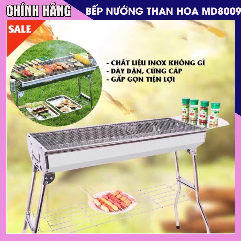 Bếp nướng than hoa BBQ MD8009 ngoài trời, dã ngoại- Tiện lợi dễ di chuyển