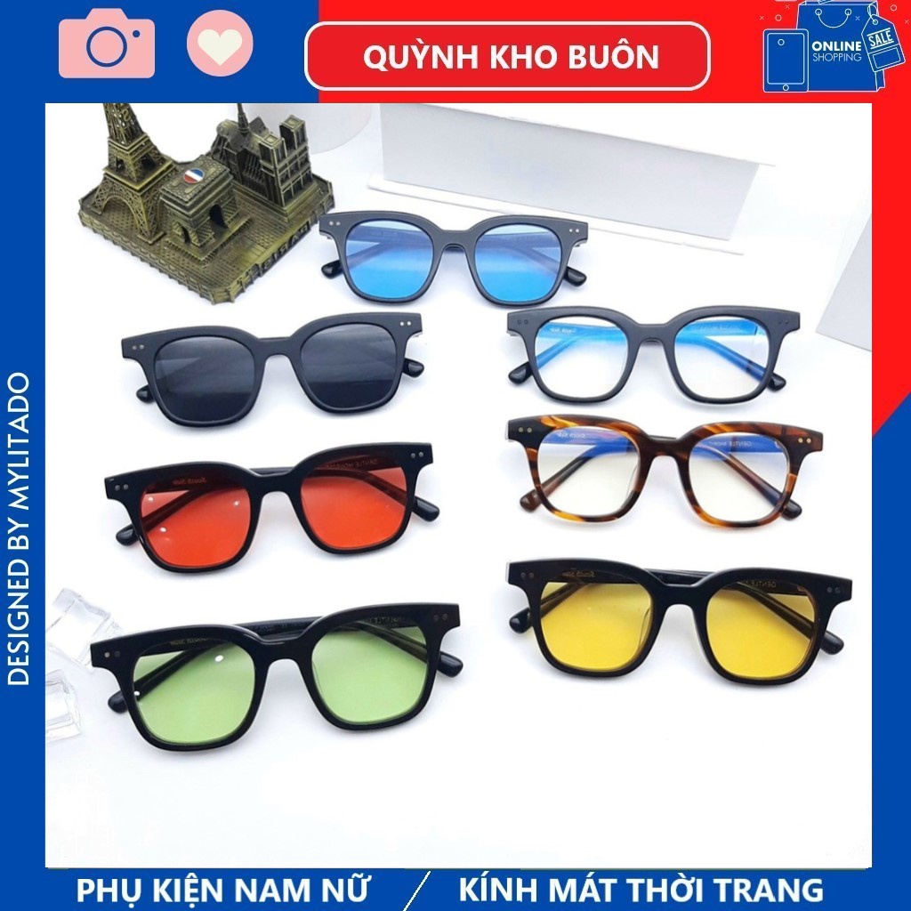 Mắt kính râm gm southside Cao cấp chữ V gọng dẻo Tr90 thời trang nam nữ