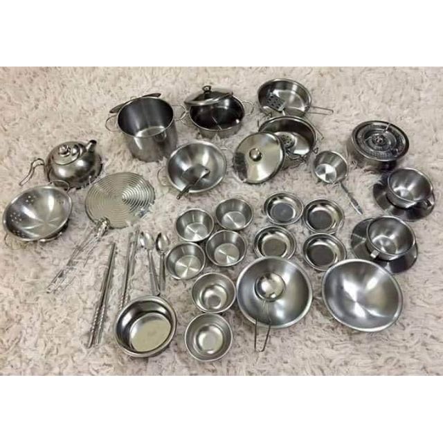 Đồ chơi nấu ăn 40 món bằng inox