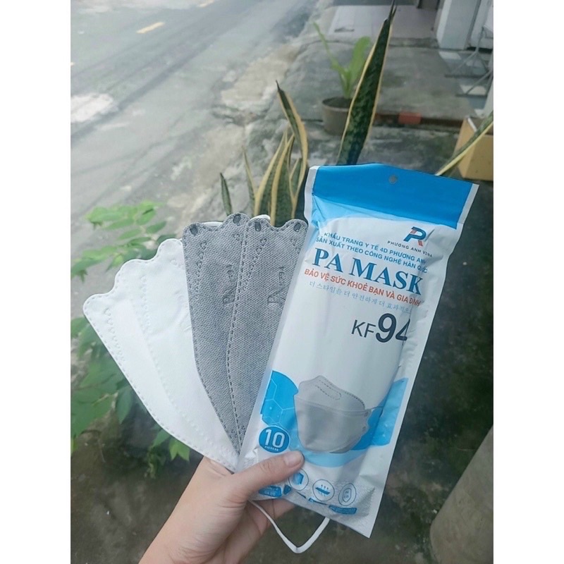 1 Gói 10 CHIẾC KHẨU TRANG KHÁNG KHUẨN 4D MASK KF94 DÁNG ĐẸP ÔM SÁT MẶT