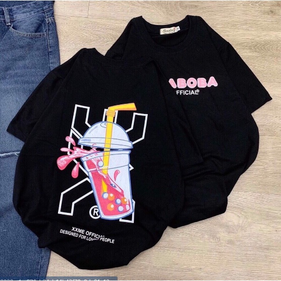 Áo thun nam nữ Unisex in 2 mặt Boba Tea [V374]