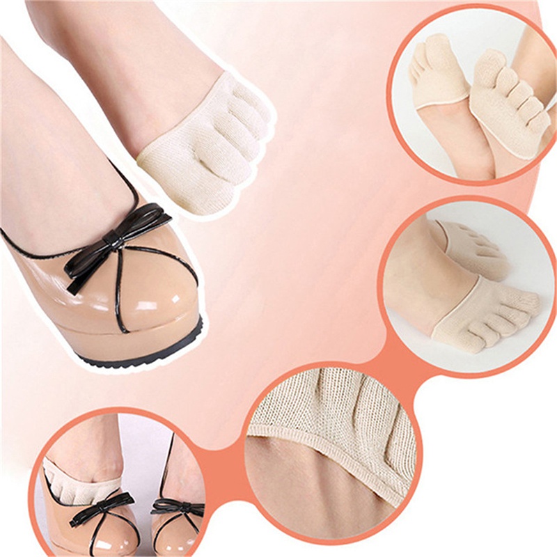 1 Đôi Tất Nửa Bàn Chân Vải Cotton Mềm Cho Nữ