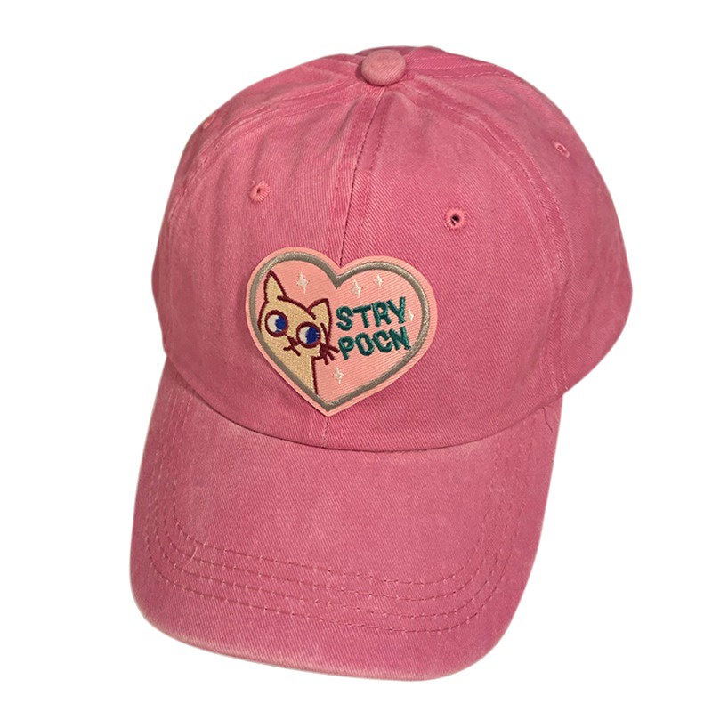 Mũ Lưỡi Trai Thêu Họa Tiết Dễ Thương Phong Cách Hàn Quốc Cho Nữ