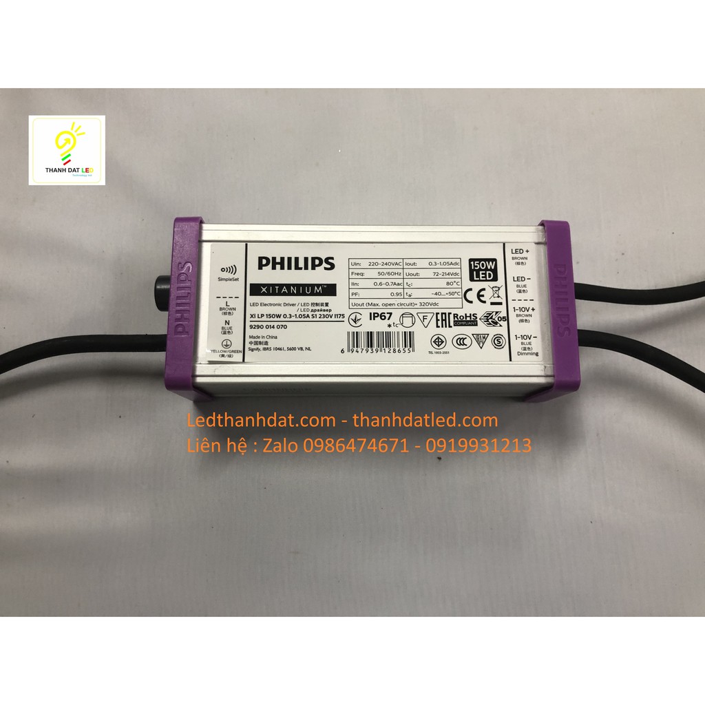 Nguồn đèn led driver Philips Philips Dim 5 Lever Xitanium 150w