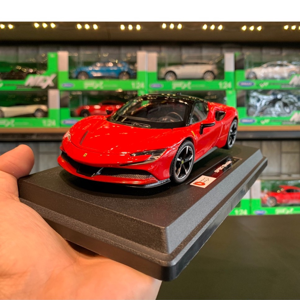 Mô hình ô tô siêu xe Ferrari SF90 Stradale tỉ lệ 1:24 hãng Burago