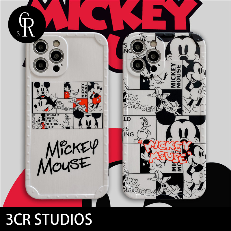 High quaity Soft IMD Silicone Straight edge Back Cover iPhone 11 12 Pro Max 12 Mini Cartoon Disney Mickey Mouse Couple Phone Case iPhone X XS MAX XR 7 8 Plus SE 2020