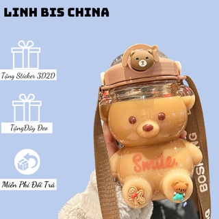 Bình nước con gấu 1000ml, bình đựng nước cute