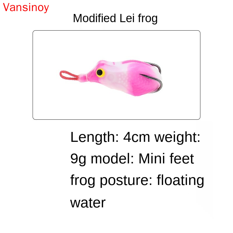 Mồi Câu Cá Giả Hình Ếch Kèm Móc Câu Mềm 4cm 9g