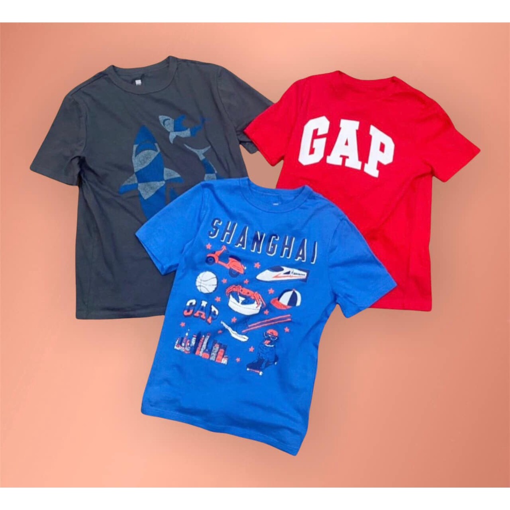 Aó cotton ngắn tay bé trai Gap Kids Việt nam xuất khẩu dư xịn size 4-16 tuổi