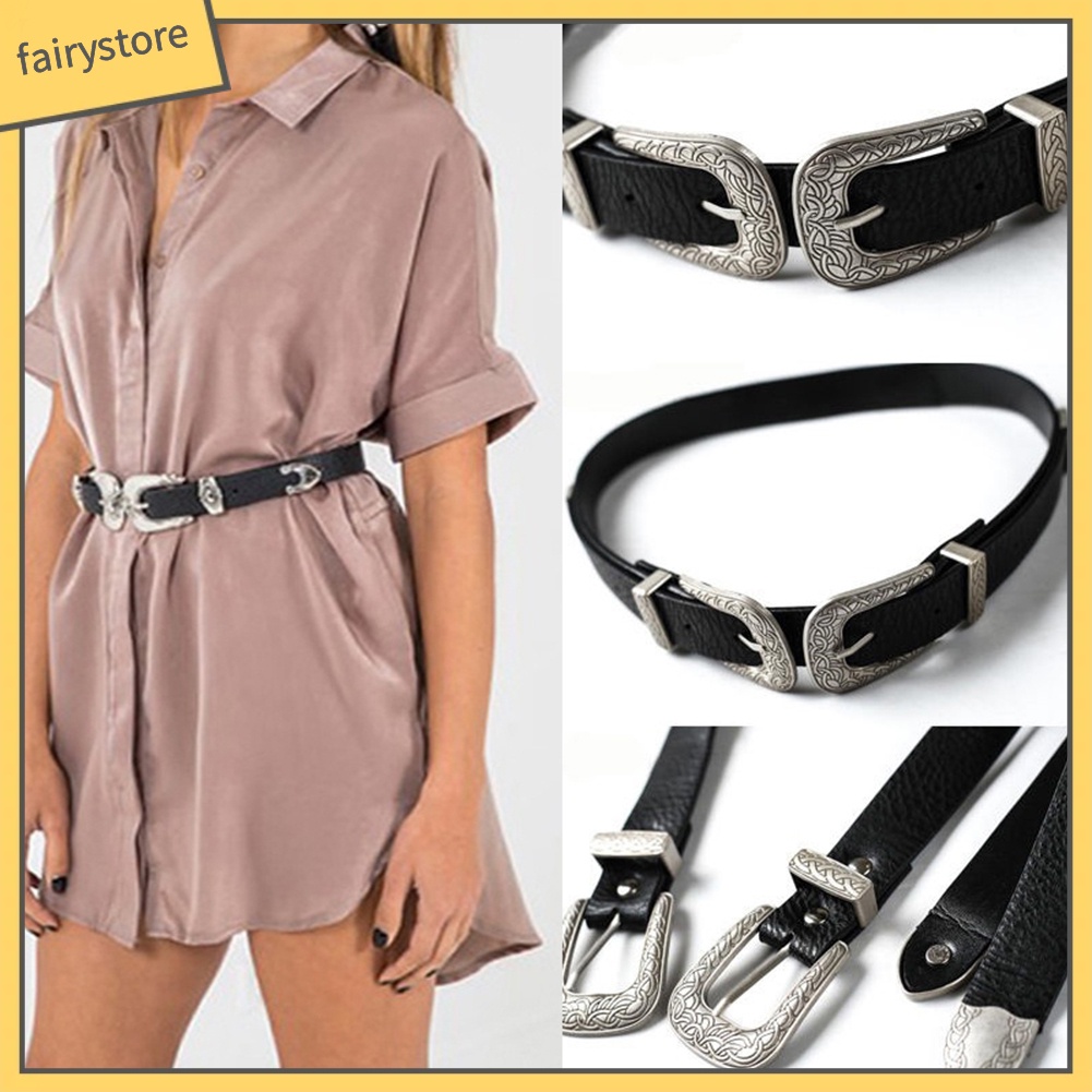 Thắt Lưng Nữ Da Nhân Tạo Phong Cách Cao Bồi Cá Tính