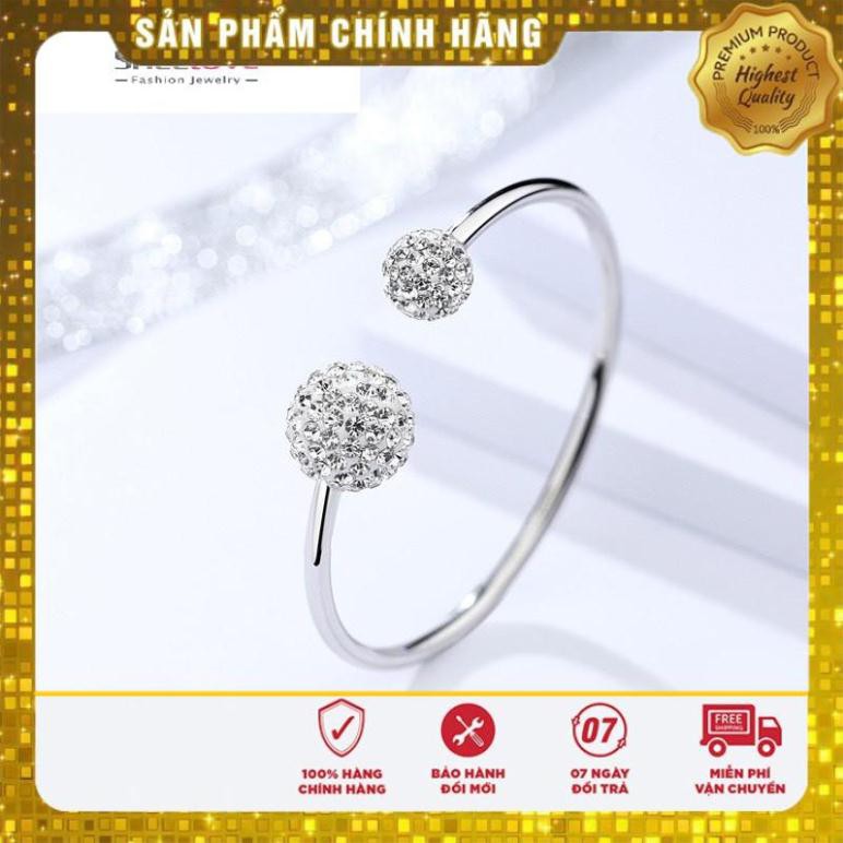VÒNG TAY NỮ BẠC TRÁI CHÂU XINH XẮN LẤP LÁNH SPB-X323
