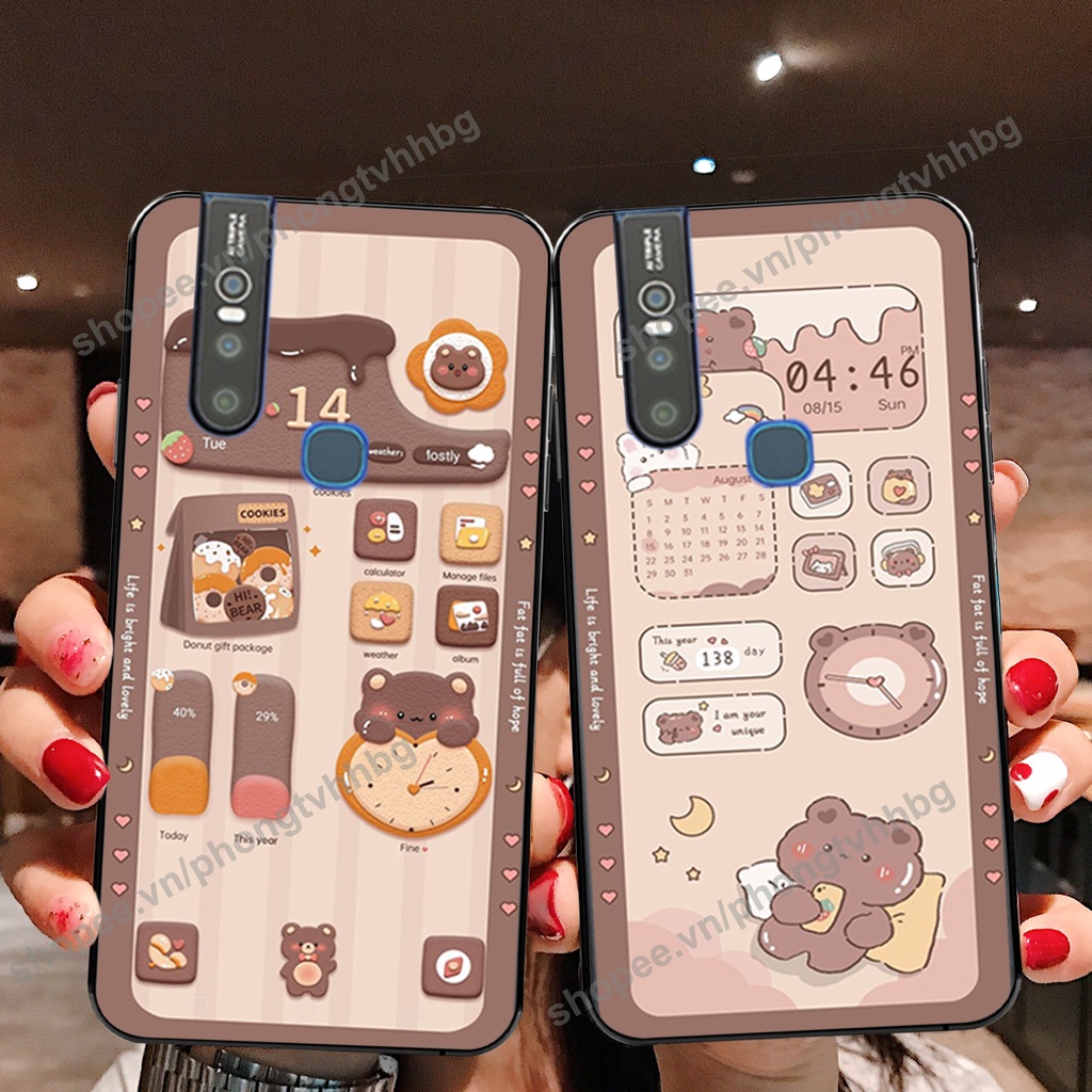 Ốp lưng Vivo V15 / V15 Pro gấu,thỏ trắng , đồng hồ dễ thương cute cực đẹp