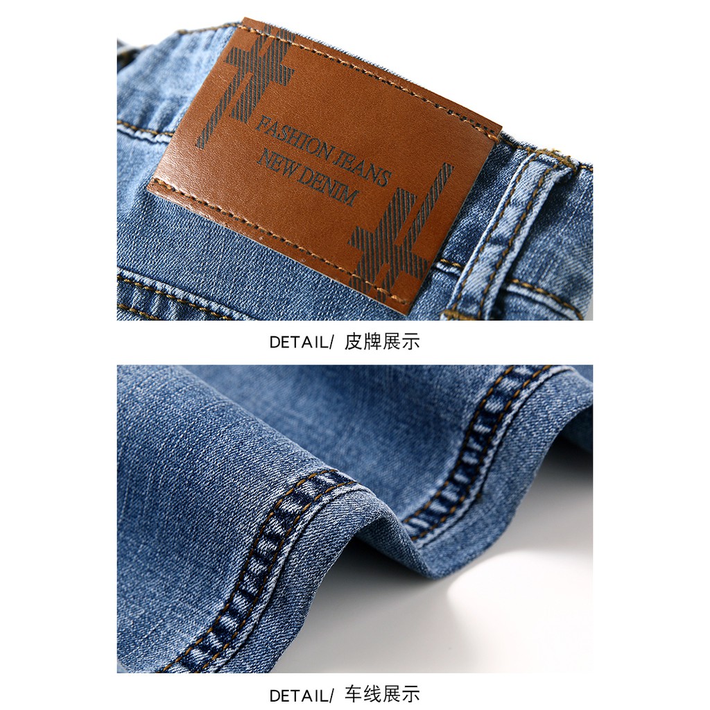 Quần Jeans Ống Đứng Chất Liệu Co Giãn Cho Nam Size 28-44