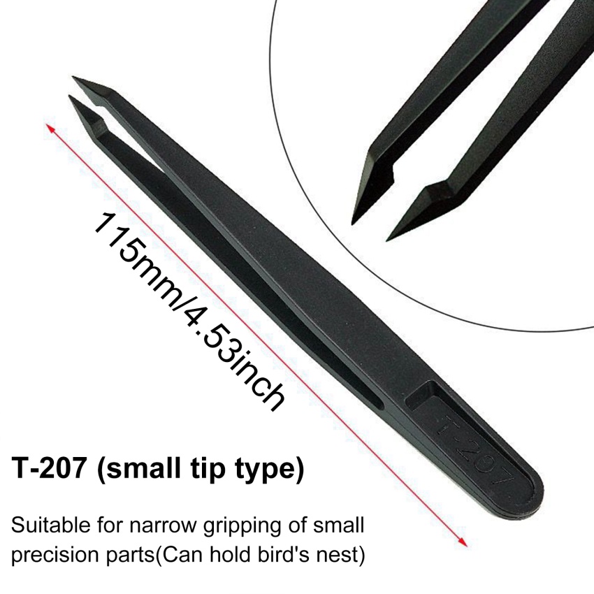 Set 8 nhíp sợi carbon nhựa chống tĩnh điện DIY