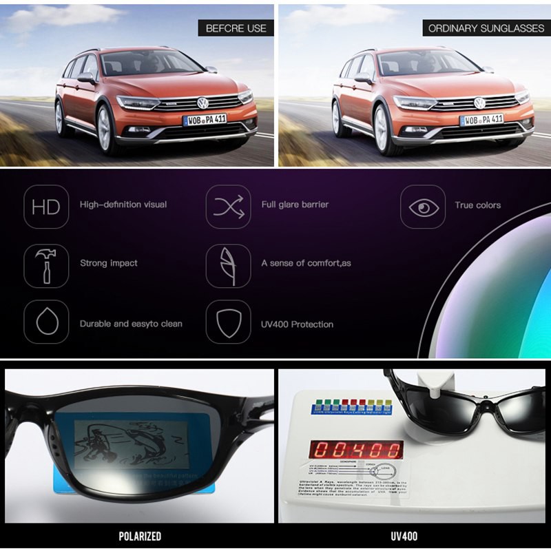 Kính râm DUBERY UV400 kiểu dáng thể thao dành cho nam