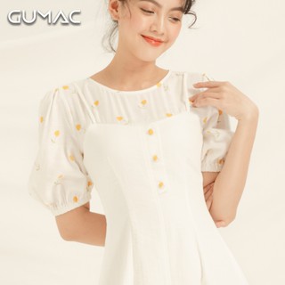 Đầm yếm phối hoa DA8110 GUMAC