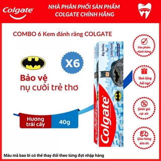 Combo3 và combo 6 Kem đánh răng Colgate Batman hương dâu dành cho trẻ em 40g