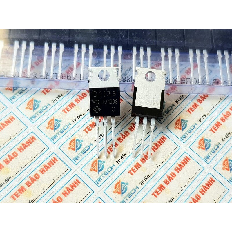 [Combo 5 chiếc] D1138, 2SD1138 Transistor NPN 200V/2A TO-220C