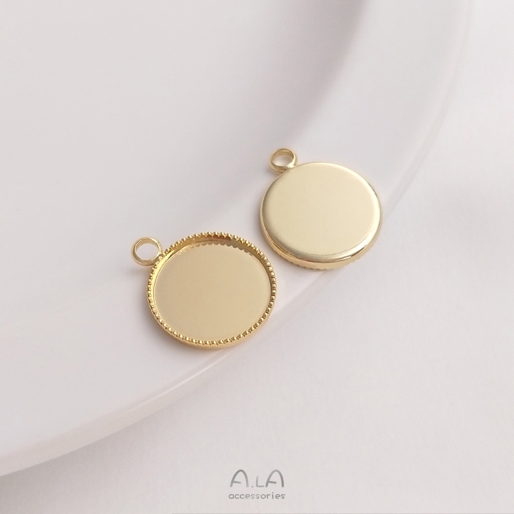 💖Trang sức DIY phụ kiện💖Khay Đựng Bảo Quản Màu Sắc 14K Hình Tròn/ Oval Dùng Làm Thủ Công DIY