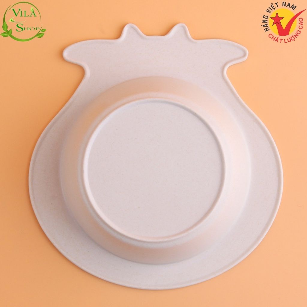 Bát Ăn Dặm Sợi Tre Hình Thú An Toàn Cho Bé Ăn Dặm