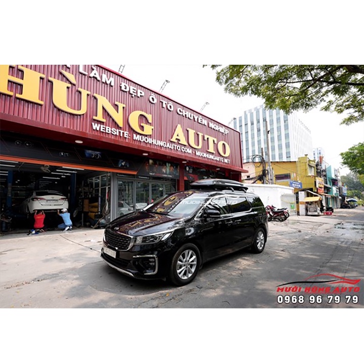 COMBO Cốp Nóc Mui Kiểu Phi Thuyền & Baga 2 Thanh Ngang Dành Cho Xe Kia Sedona