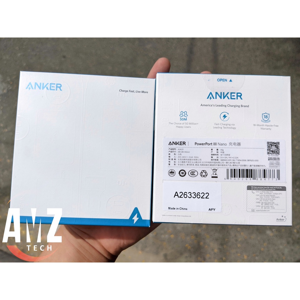 Củ sạc Anker PowerPort III Nano PD 20W A2633 cho các dòng Smartphone Android IP 11 12 13