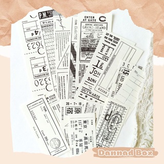 Set Mix 16 Giấy Note Ticket Phong Cách Vintage