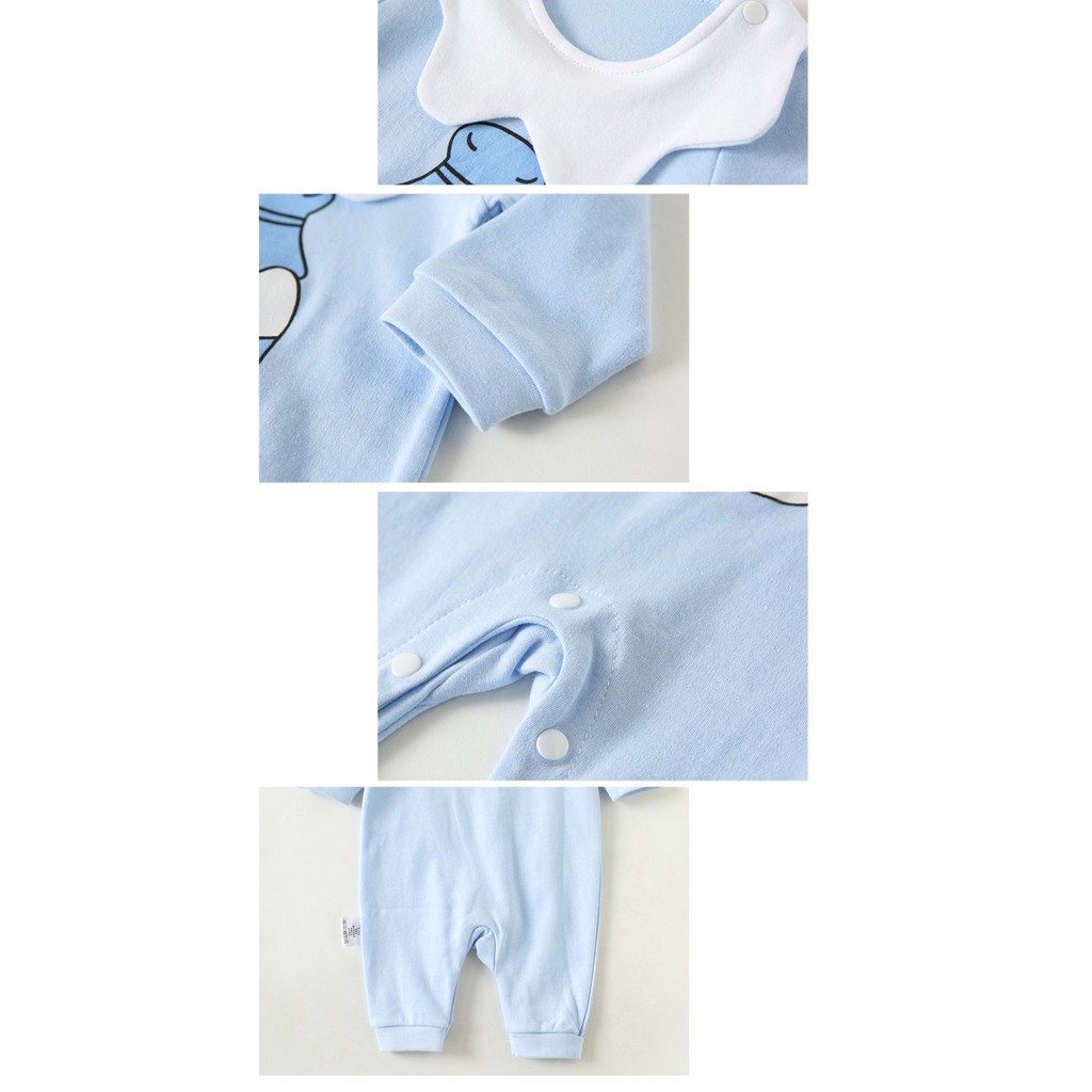 Bodysuit Áo liền quần Body dài tay Cotton cho bé trai bé gái Hàng Quảng châu xuất Nhật SL01 Bình sữa