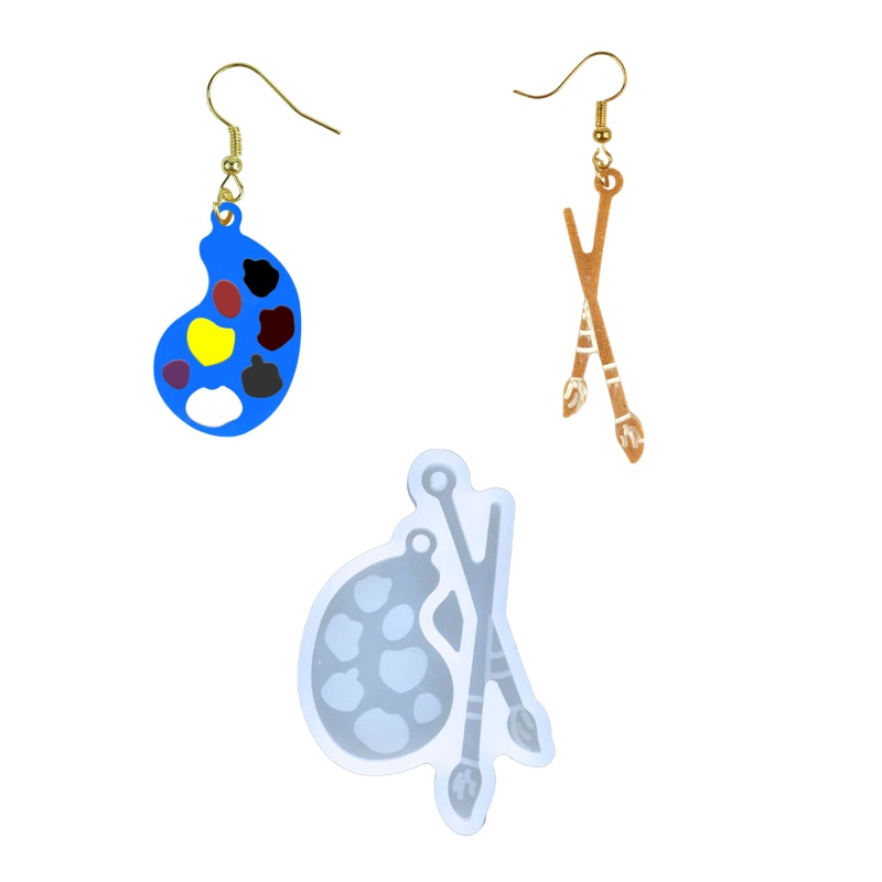 Khuôn Làm Bông Tai / Móc Khóa / Vòng cổ Bằng Nhựa Epoxy Độc Đáo Cho Nữ