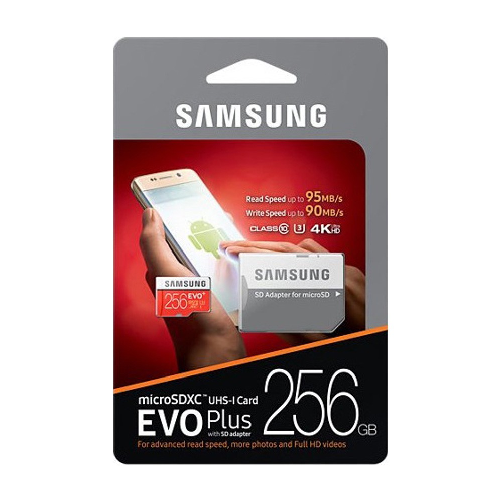 Thẻ Nhớ Micro SDXC Samsung Evo Plus 256GB Class 10 (Kèm Adapter) - Hàng Nhập Khẩu