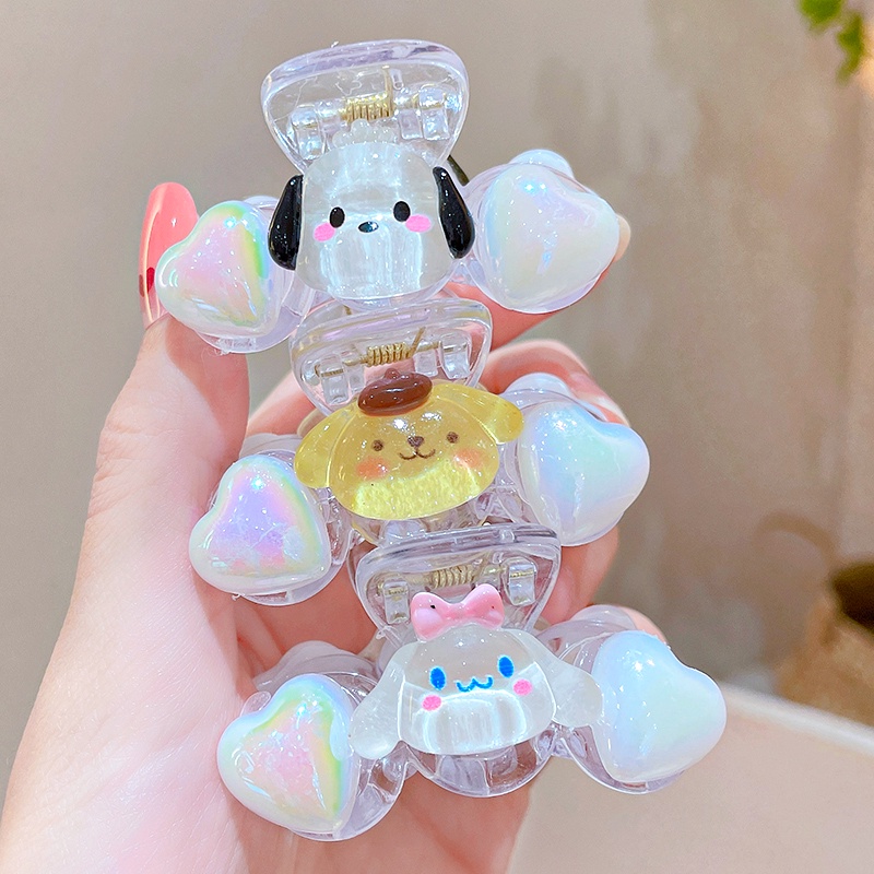 Kẹp Tóc Hình Trái Tim Lấp Lánh Dễ Thương Cho Bé Gái