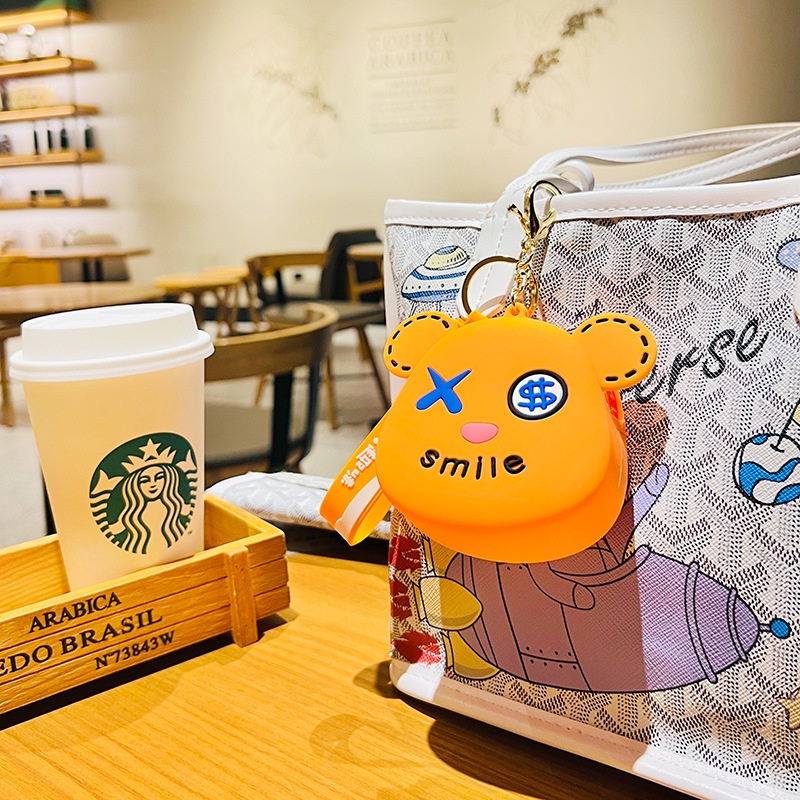 Móc Khóa Silicone Hình Gấu Sáng Tạo Thời Trang