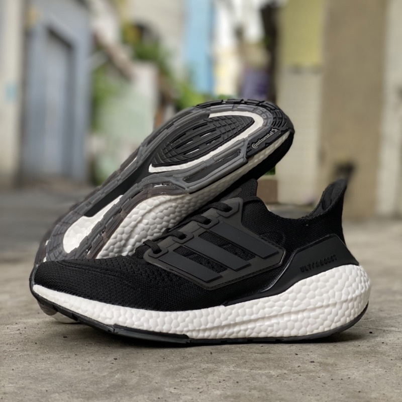 Giày ultraboost 2021 đen đế trắng nam, giầy chạy bộ