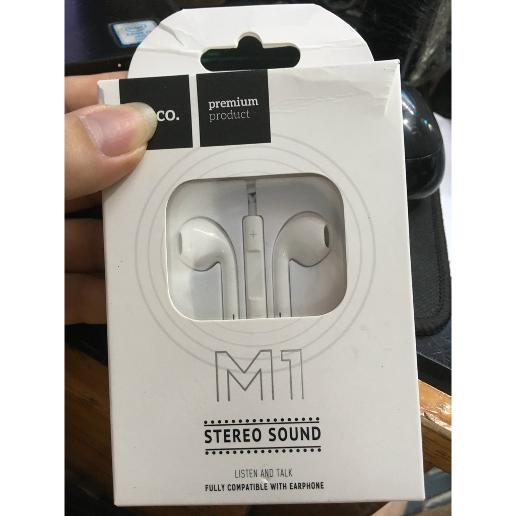 Tai nghe nhét tai Hocoo M11 âm thanh Super Bass sử dụng Jack chân 3.5mm cho ĐT táo