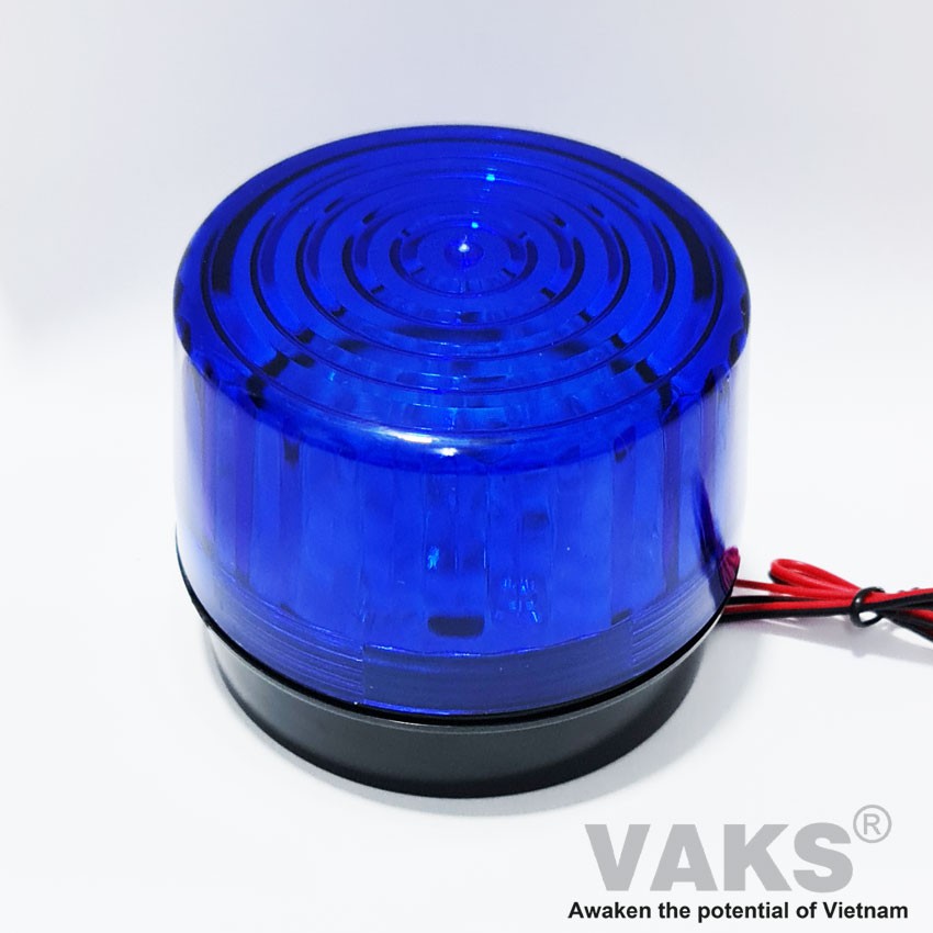 Đèn chớp tín hiệu 05E - điện áp 220V, 12V - Màu Xanh Dương (Đường kính 100mm x cao 76mm)