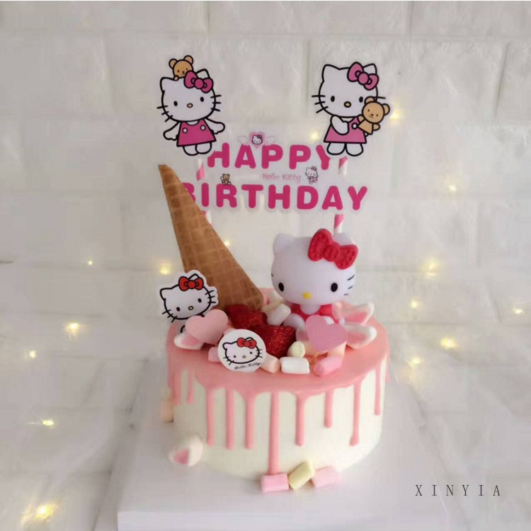 Phụ Kiện Trang Trí Bánh Kem Hình Chữ Happy Birthday